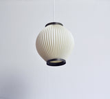 Danish Modern Pleated Pendant by Hoyrup Light, 1960s