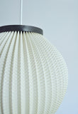 Danish Modern Pleated Pendant by Hoyrup Light, 1960s