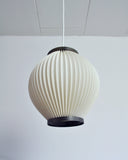 Danish Modern Pleated Pendant by Hoyrup Light, 1960s