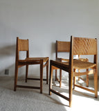 Oak and Cane Dining Chairs model 351 designed by Peter Hvidt & Orla Mølgaard-Nielsen