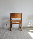 Oak and Cane Dining Chairs model 351 designed by Peter Hvidt & Orla Mølgaard-Nielsen, Set of 3