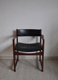 Teak and rosewood armchair model 370 designed by Peter Hvidt & Orla Mølgaard-Nielsen