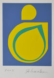 Abstract Geometric Danish Screen Print by Ib Geertsen, Signed