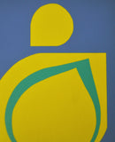Abstract Geometric Danish Screen Print by Ib Geertsen, Signed
