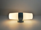 Large Scandinavian Modern Opaline Glass and Porcelain Wall Light by IFÖ, 1960s