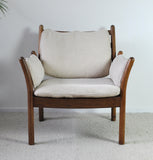 Rare Illum Wikkelsø Lounge Chair Model Genius in Oak by CFC Silkeborg, Denmark