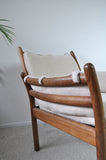 Rare Illum Wikkelsø Lounge Chair Model Genius in Oak by CFC Silkeborg, Denmark