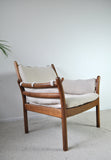 Rare Illum Wikkelsø Lounge Chair Model Genius in Oak by CFC Silkeborg, Denmark