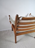 Rare Illum Wikkelsø Lounge Chair Model Genius in Oak by CFC Silkeborg, Denmark