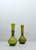 Antique Green Decanter or Vase with Attached Glass Wire, Holmegaard, Denmark