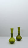 Antique Green Decanter or Vase with Attached Glass Wire, Holmegaard, Denmark
