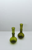 Antique Green Decanter or Vase with Attached Glass Wire, Holmegaard, Denmark