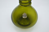 Antique Green Decanter or Vase with Attached Glass Wire, Holmegaard, Denmark