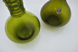 Antique Green Decanter or Vase with Attached Glass Wire, Holmegaard, Denmark