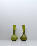 Antique Green Decanter or Vase with Attached Glass Wire, Holmegaard, Denmark