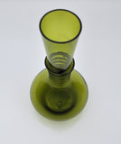 Antique Green Decanter or Vase with Attached Glass Wire, Holmegaard, Denmark
