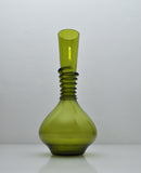 Antique Green Decanter or Vase with Attached Glass Wire, Holmegaard, Denmark