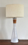 Opaline Glass Table Lamp by Jacob E. Bang, Kastrup Glasværk ca. 1960