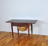 Mid-Century Modern Drop-Leaf Sewing Table by Johs. Andersen, 1960s