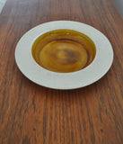 Kähler Golden Ochre Ceramic Dish, Denmark 1950s