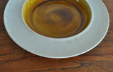 Kähler Golden Ochre Ceramic Dish, Denmark 1950s
