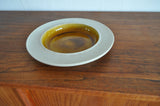 Kähler Golden Ochre Ceramic Dish, Denmark 1950s