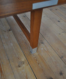  Kai Kristiansen free standing teak desk model EP 401 for Feldballes Møbelfabrik