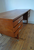  Kai Kristiansen free standing teak desk model EP 401 for Feldballes Møbelfabrik