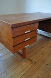  Kai Kristiansen free standing teak desk model EP 401 for Feldballes Møbelfabrik
