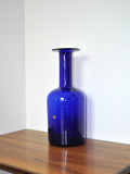 Scandinavian Modern Cobalt Blue Vase by Otto Brauer for Holmegaard Denmark 1960s