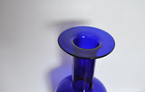 Scandinavian Modern Cobalt Blue Vase by Otto Brauer for Holmegaard Denmark 1960s