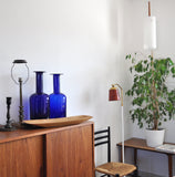 Scandinavian Modern Cobalt Blue Vase by Otto Brauer for Holmegaard Denmark 1960s