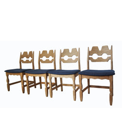 Henning Kjaernulf Razor Blade oak dining chairs