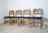 Henning Kjaernulf Razor Blade oak dining chairs