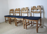 Henning Kjaernulf Razor Blade oak dining chairs