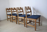 Henning Kjaernulf Razor Blade oak dining chairs