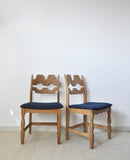 Henning Kjaernulf Razor Blade oak dining chairs