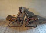 A pair of norwegian easy chairs