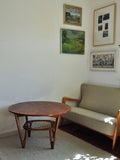 Teak Coffee Table with caned Rack designed by Kurt Østervig
