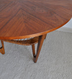 Teak Coffee Table with caned Rack designed by Kurt Østervig