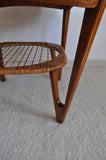 Teak Coffee Table with caned Rack designed by Kurt Østervig