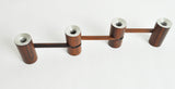 Danish Modern Folding Candleholder in Wood and Aluminium, 1960s