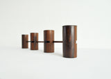 Danish Modern Folding Candleholder in Wood and Aluminium, 1960s