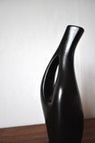 Swedish black glazed ceramic vases by Lillemor Mannerheim, set of 2