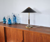 Elegant Danish Brass Table Lamp from Lyfa Designed by Bent Karlby