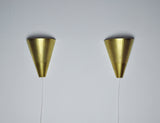 Scandinavian Modern Brass Wall Sconces by IKEA, 1980s