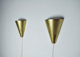 Scandinavian Modern Brass Wall Sconces by IKEA, 1980s