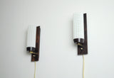 Danish Modern Rosewood and Glass Wall Sconce from Lyfa