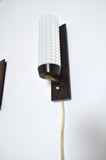 Danish Modern Rosewood and Glass Wall Sconce from Lyfa