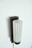 Danish Modern Rosewood and Glass Wall Sconce from Lyfa